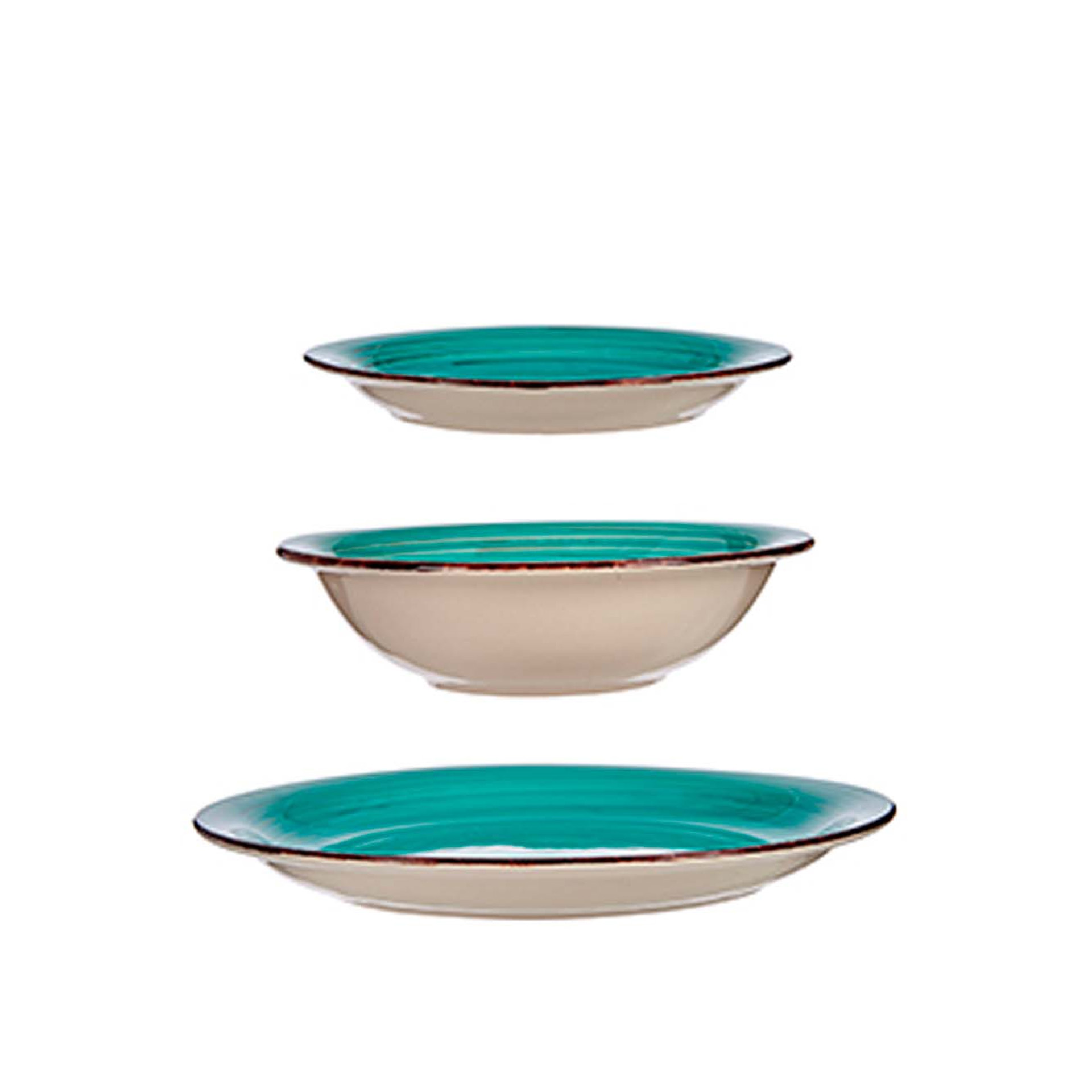 Serviço Mesa Grés Azul 18 Peças