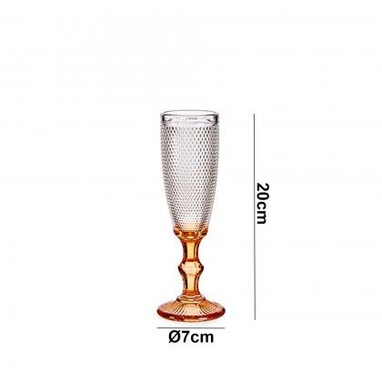 Copo Flute Picotado Special com P Ambar 18cl Pack 6