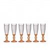 Copo Flute Picotado Special com P Ambar 18cl Pack 6