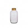 Jarra Vidro Liso Cinza / Ouro 14.5X29.5cm