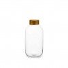 Jarra Vidro Liso Incolor / Ouro 14.5X29.5cm