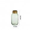 Jarra Vidro Liso Verde / Ouro 11.5X24.3cm