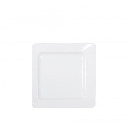 Prato Raso Eclipse Quadrado Branco 22CM Prato Raso Eclipse Quadrado Branco 22CM