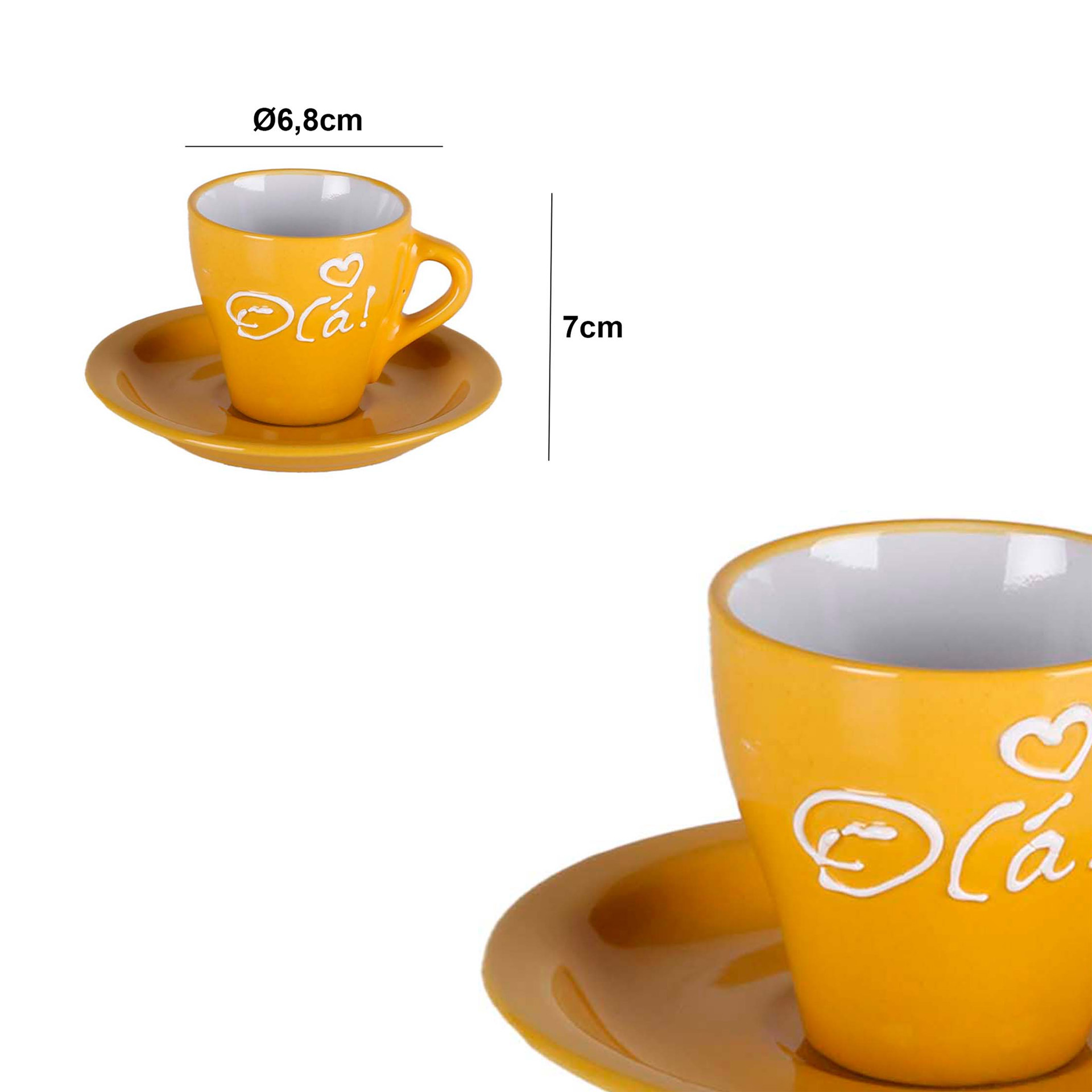 Chávena Café com Prato Pack 4