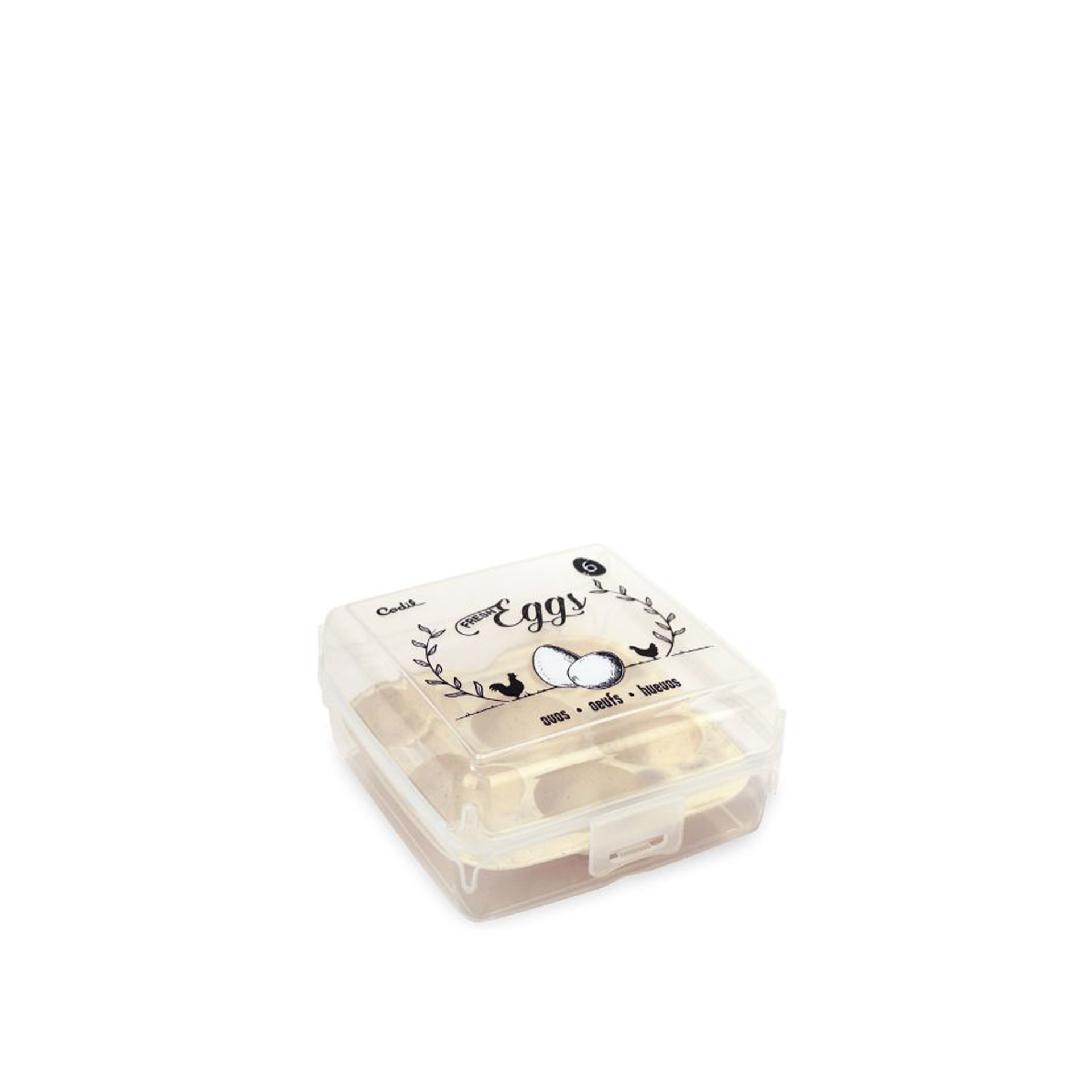 Caixa Hermética Codil Beclassic para 6 Ovos Bege 14.7X14.9X7.2cm