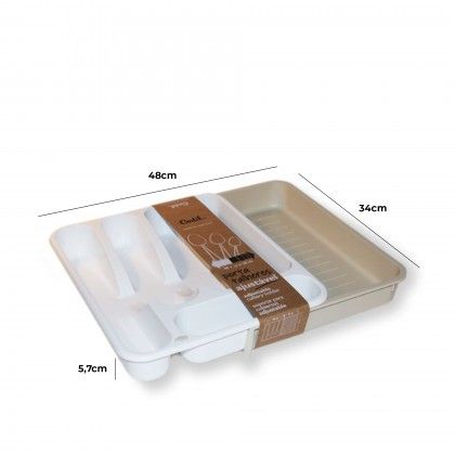 Porta Talheres Ajustvel PolipropilenoBeclassic Multicor 48X34X5.7cm