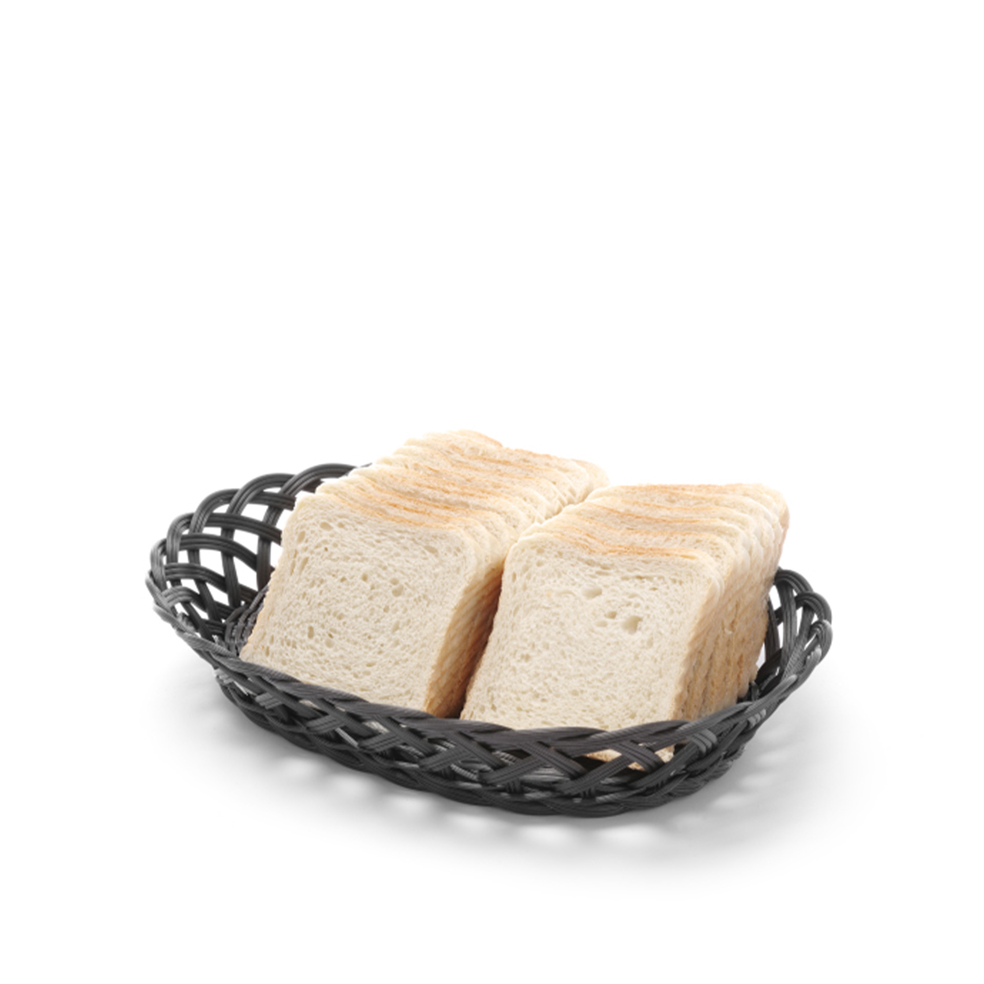 Cesto Pão Oval Preto 22.5X13X5.5CM