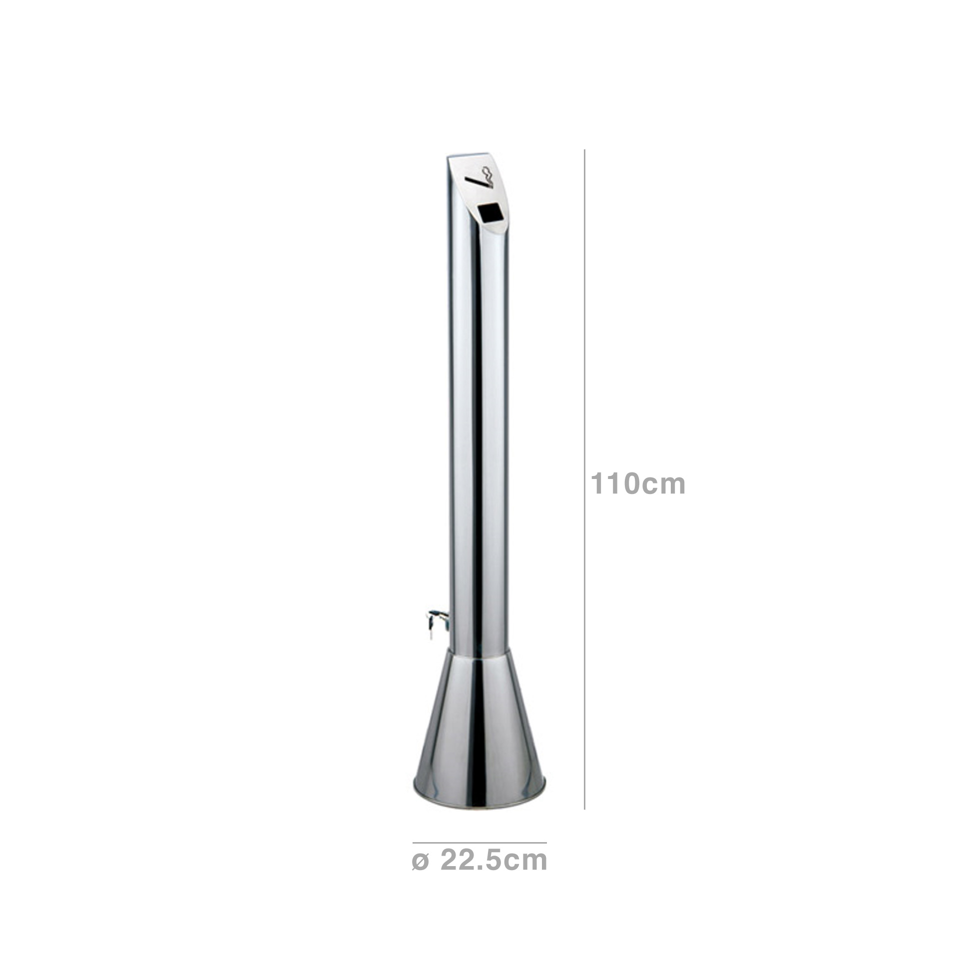 Cinzeiro Exterior Inox 22.5X110CM