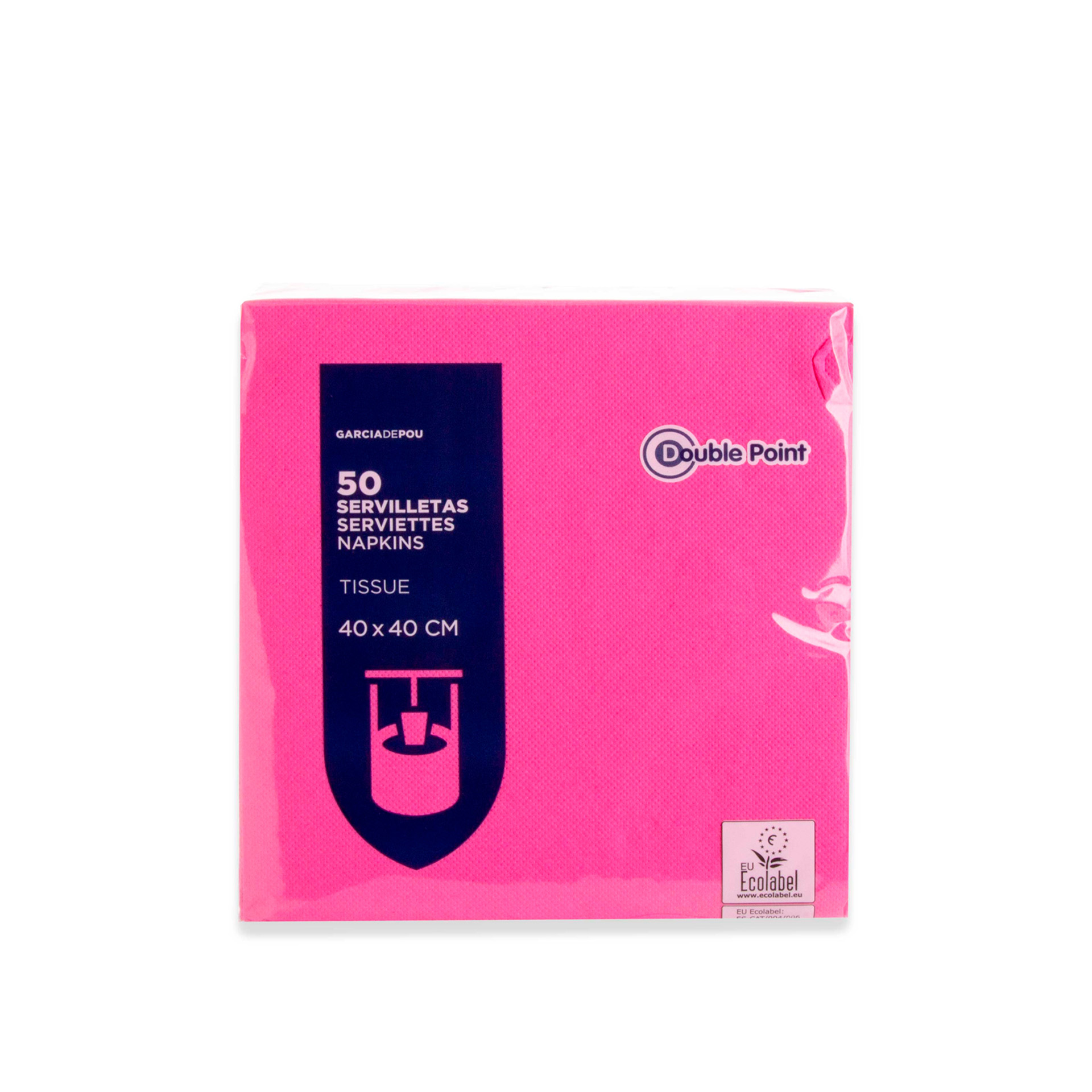 Guardanapos 2 Folhas Rosa Fúscia 39X39CM Pack 50