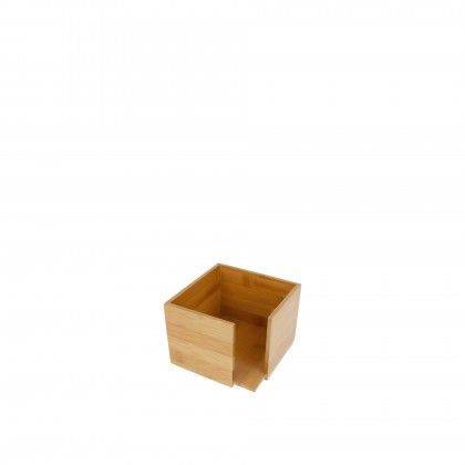 Porta Guardanapos Bambu Natural 13X13X10CM