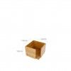 Porta Guardanapos Bambu Natural 13X13X10CM