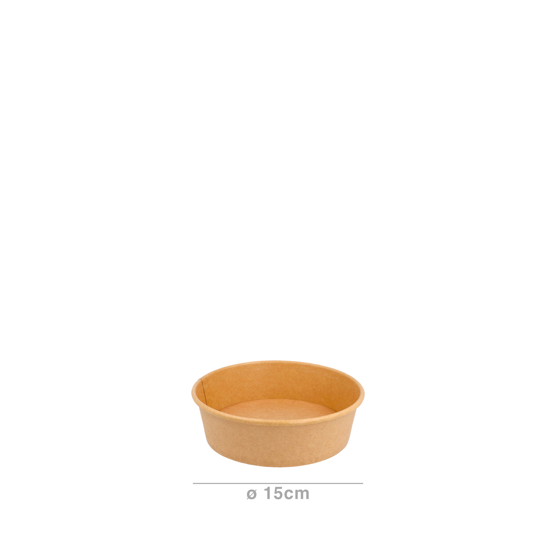 Saladeira Cartão Kraft Redondo 500ml 15X4.5cm Pack 50