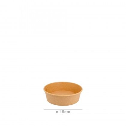 Saladeira Cart�o Kraft Redondo 500ml 15X4.5cm Pack 50