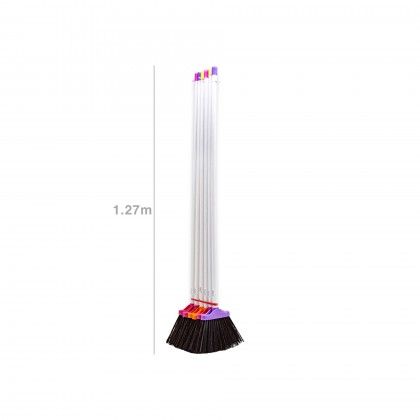 Vassoura Nylon Rijo Preta 16X3X127cm