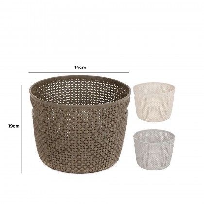 Cesto Plástico 19X14X14cm Cesto Plástico 19X14X14cm