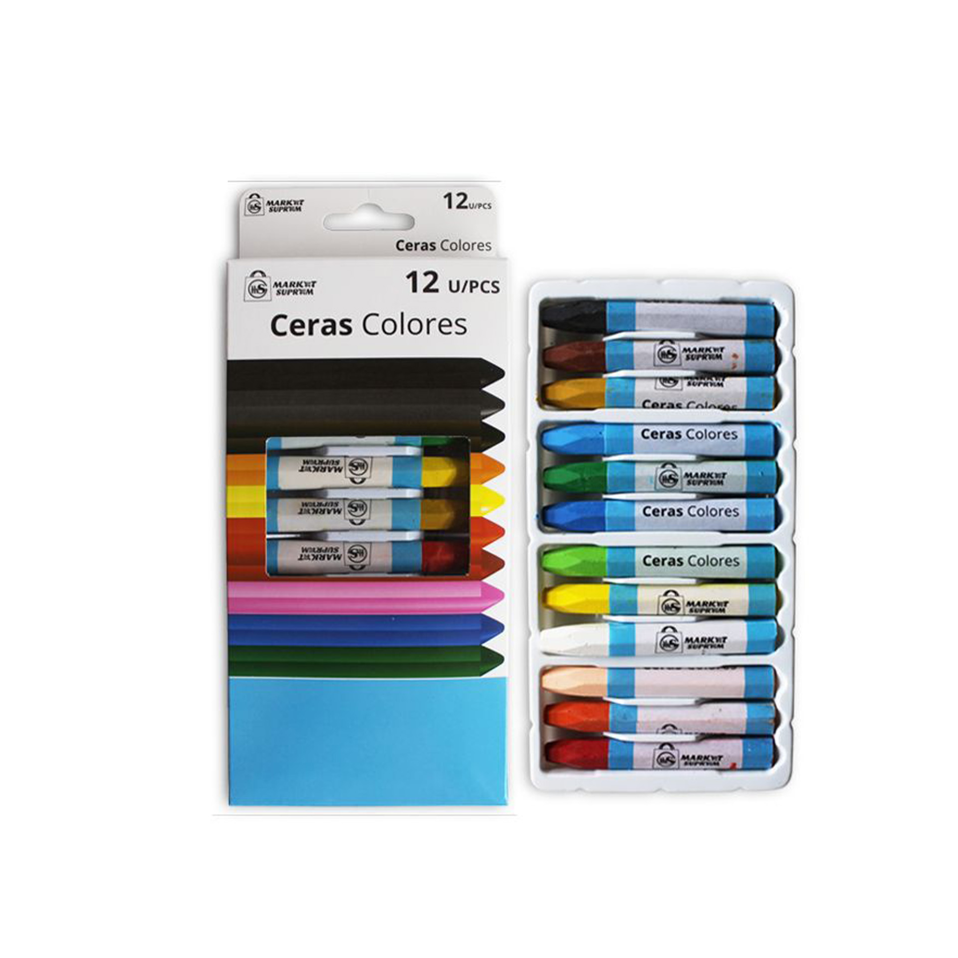 Lápis Cera 12 Cores