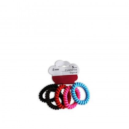 Fita Cabelo Espiral Pack 5