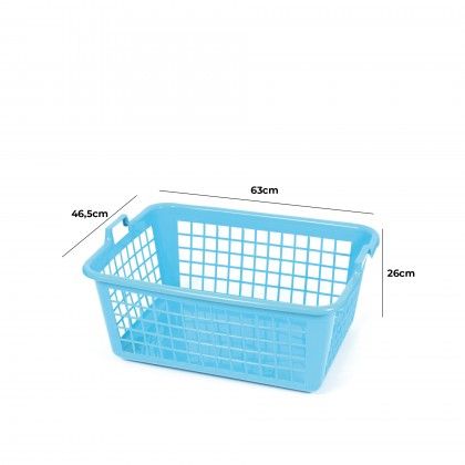 Cesto para Roupa Plástico com Asas 57l 63X46.5X26.5cm Cesto para Roupa Plástico com Asas 57l 63X46.5X26.5cm