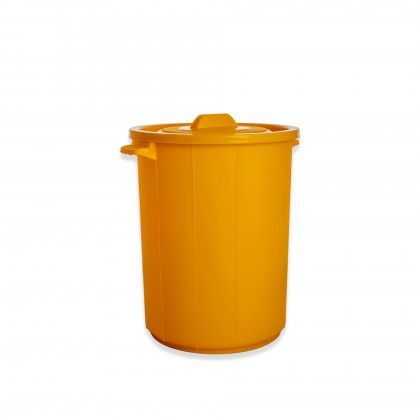 Balde Plstico Eco Redondo Amarelo 45l