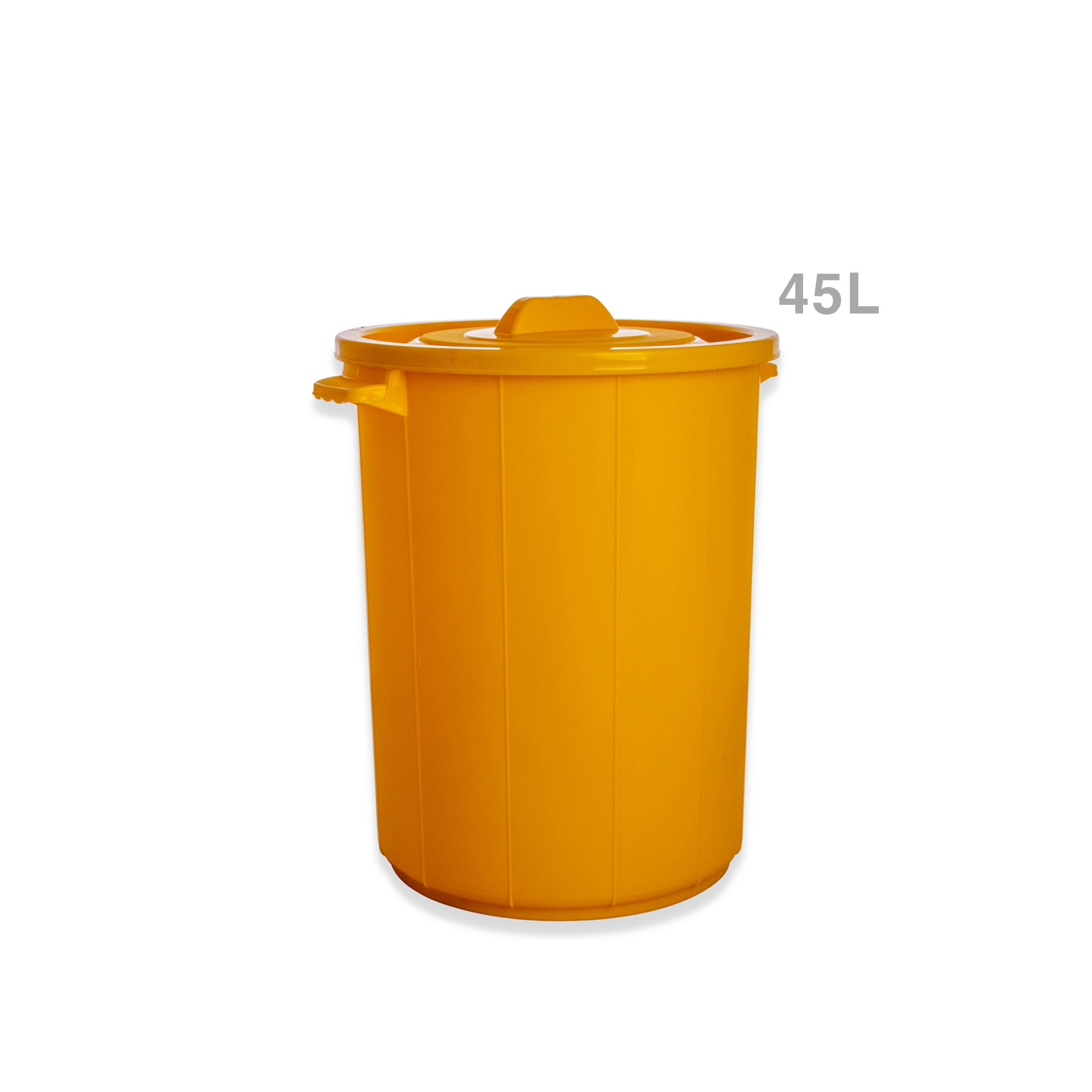 Balde Plástico Eco Redondo Amarelo 45l
