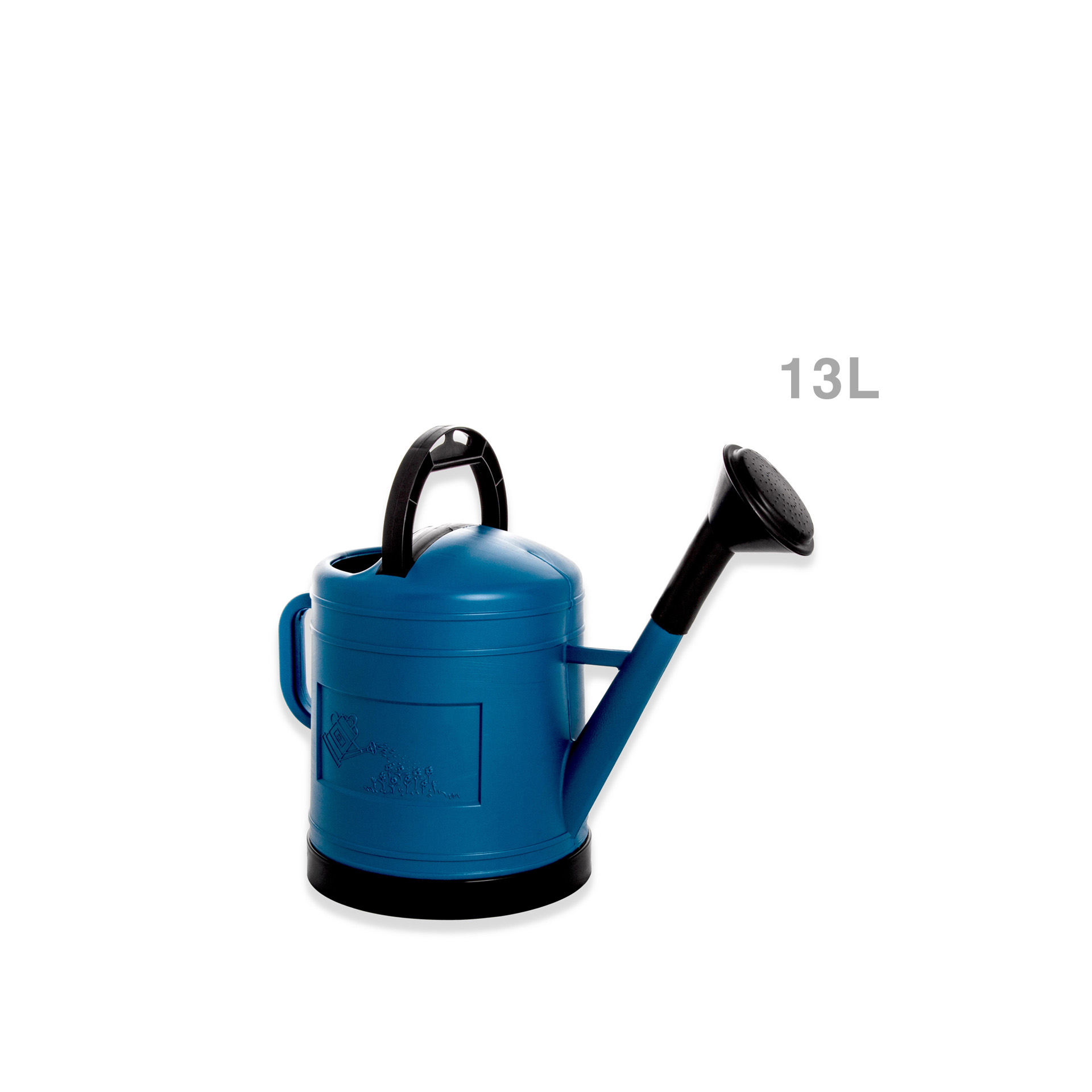 Regador Plástico Garden Redondo Azul 13l