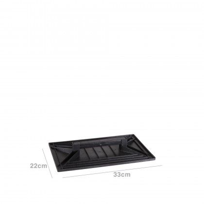 Talocha Plstico Retangular Preto 34X21.7cm