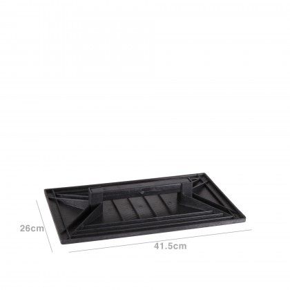 Talocha Plstico Retangular Preto 41.5X26cm