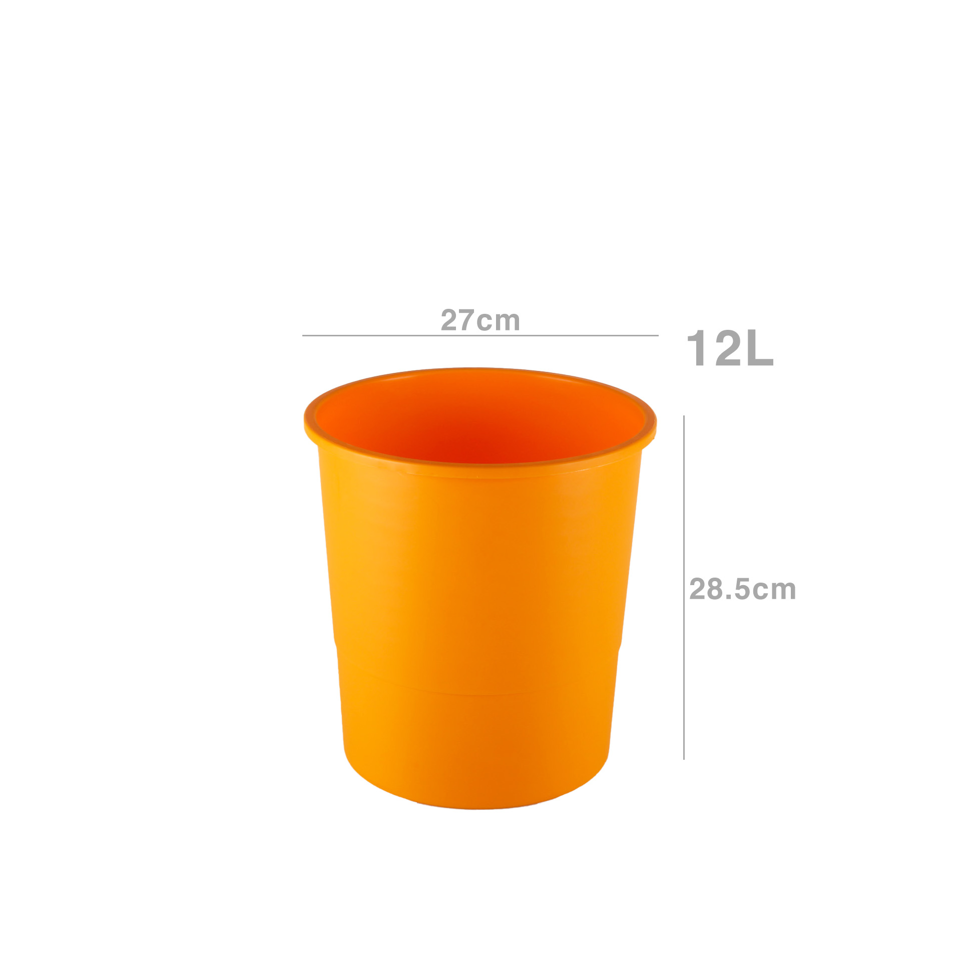 Cesto Papéis Laranja Neon 12L