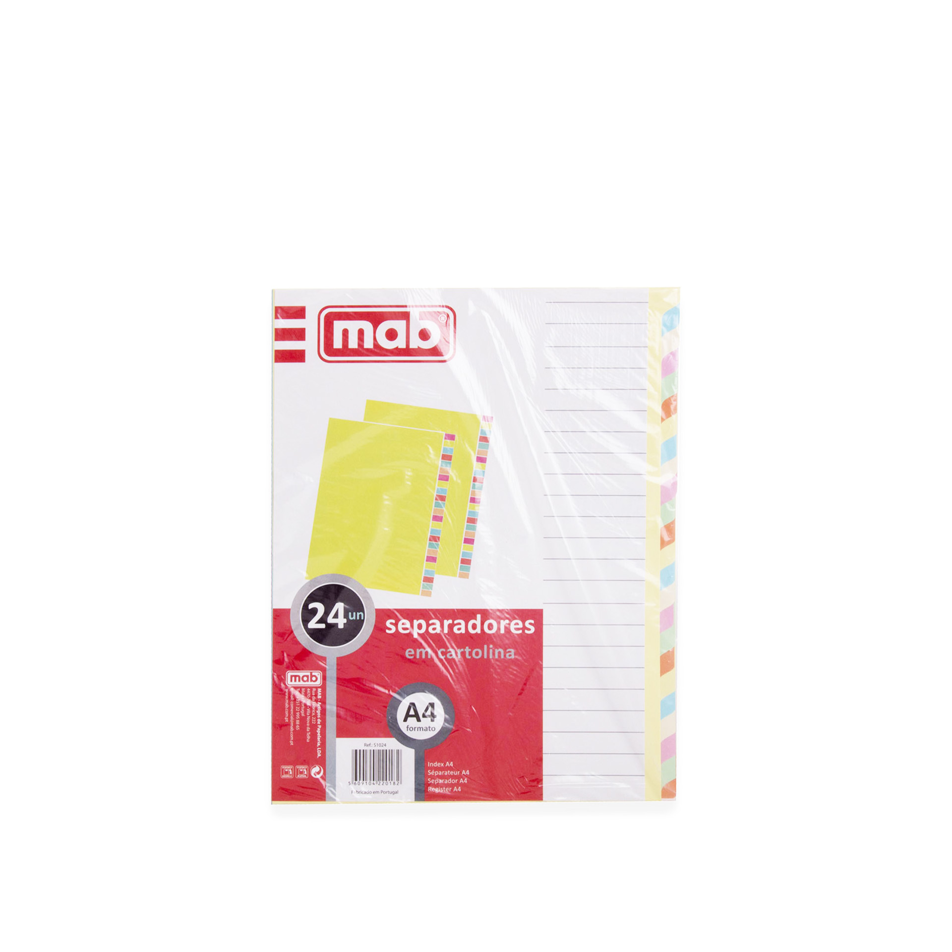 Separador Folhas Cartolina Mab