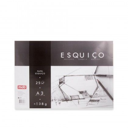 Bloco 25 Folhas Papel Esquio A3