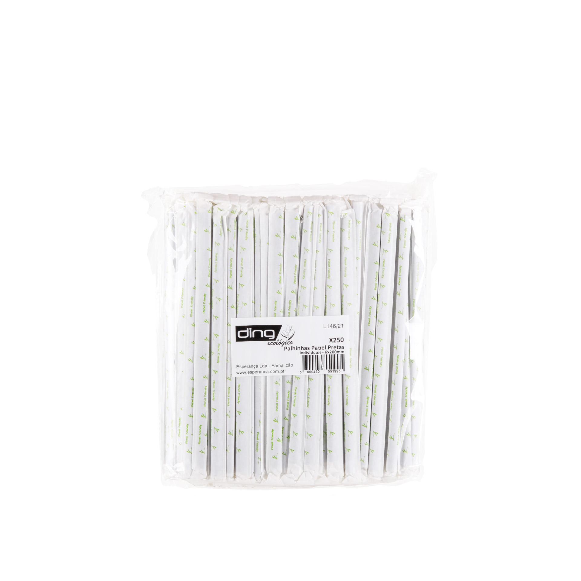 Palhinha Papel com Individual Preta 0.6X20CM Pack 250