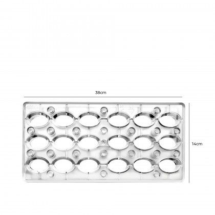 Forma Bombom Magnético Oval 27X14X2.5cm Forma Bombom Magnético Oval 27X14X2.5cm
