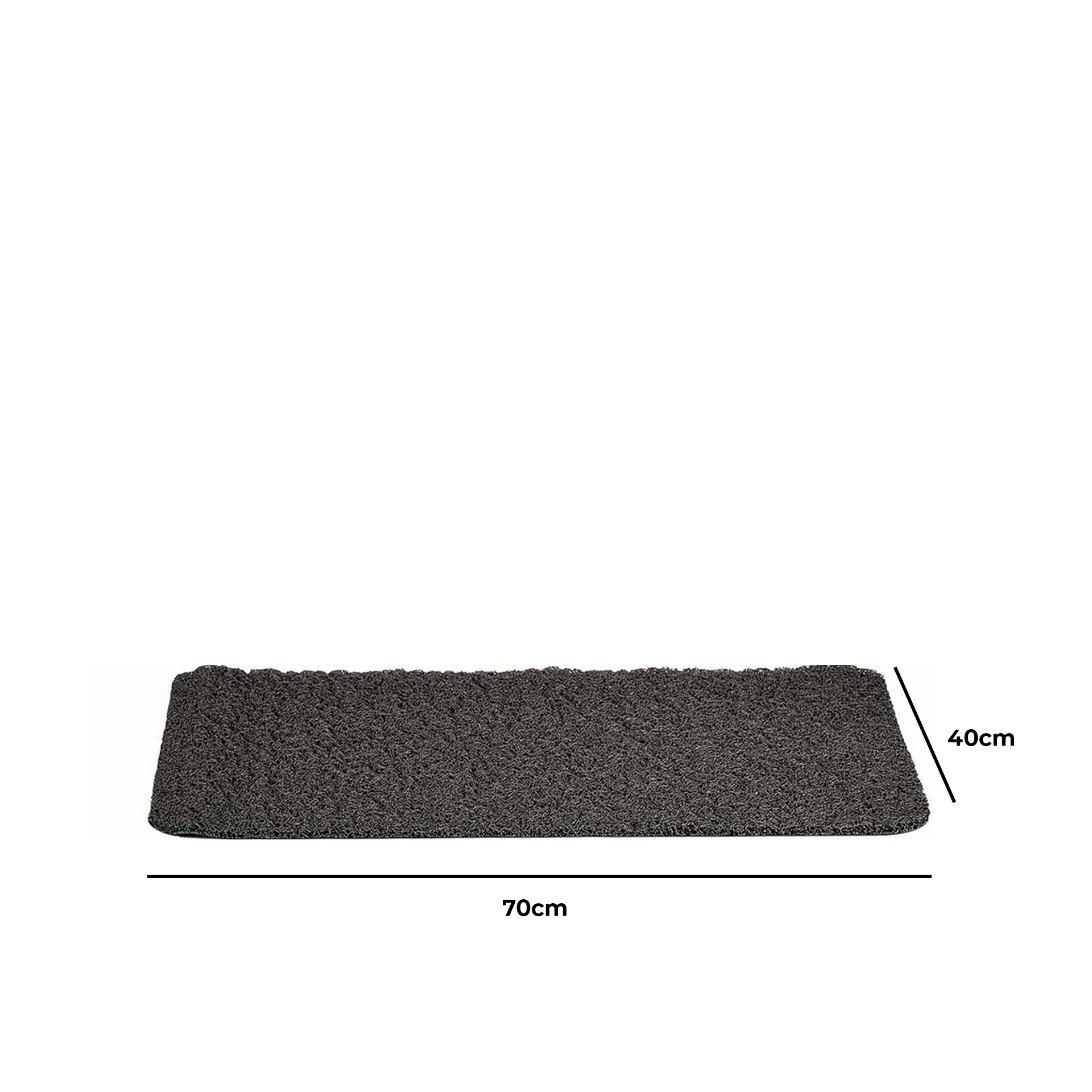Tapete Porta Pvc Cinza 70X40cm
