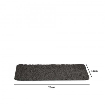 Tapete Porta Pvc Cinza 70X40cm