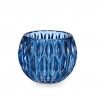 Porta Velas Vidro Hexgono Azul 11X9cm