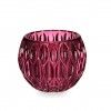 Porta Velas Vidro Hexgono Rosa 11X9cm