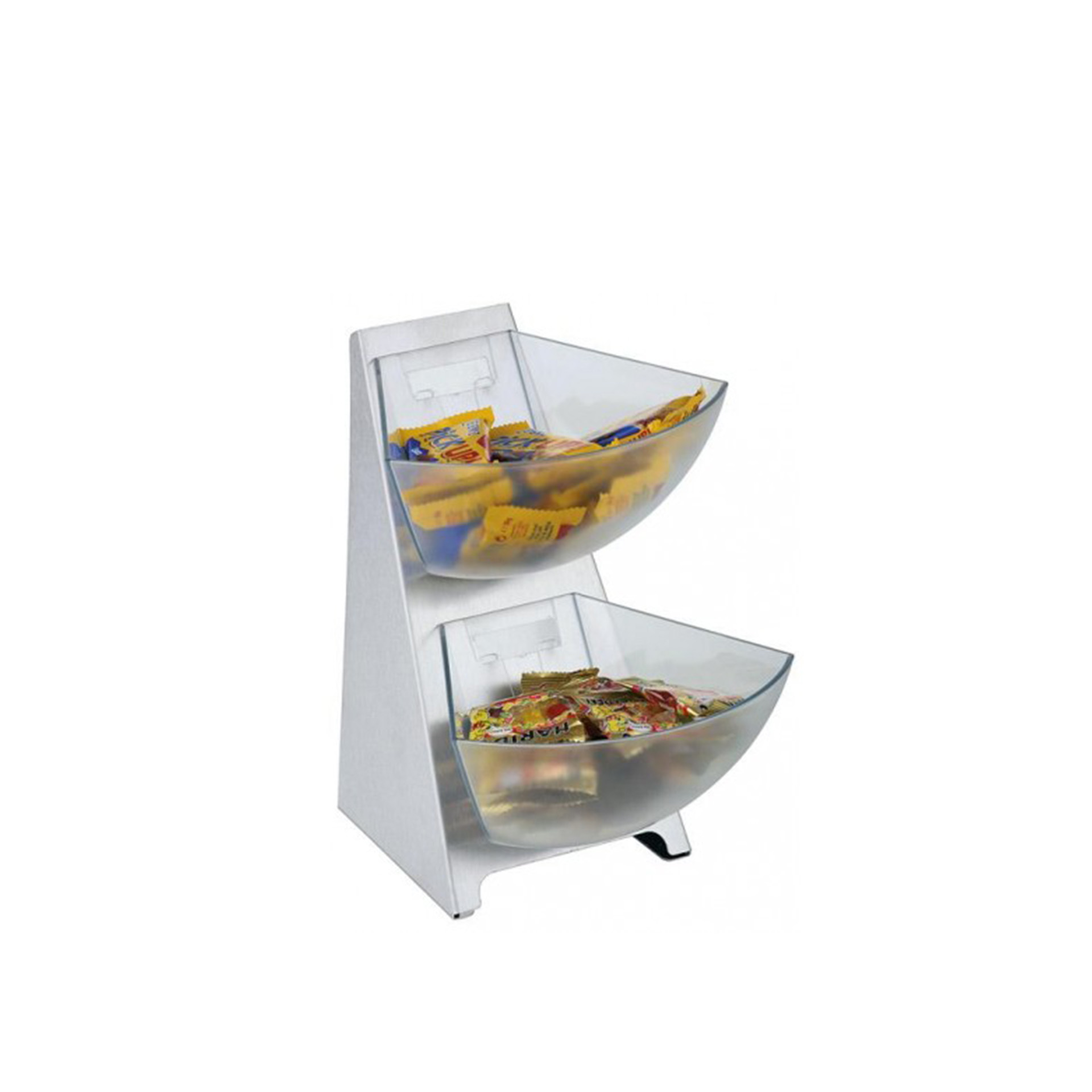 Suporte com 2 Bandejas Inox 19X24X28cm
