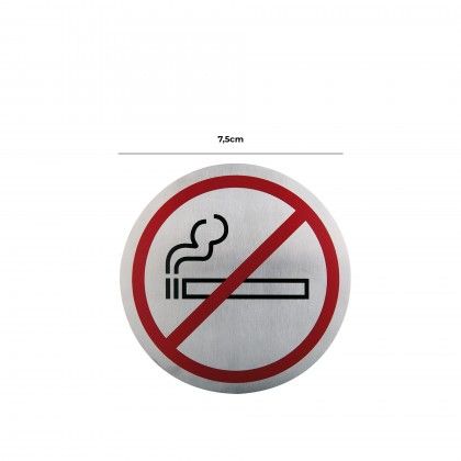 Sinal No Fumadores Inox Aps 7.5cm