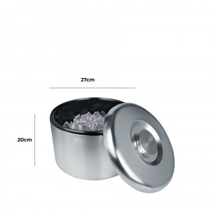 Balde Gelo Alumínio Parede Dupla 6000ml 27X20cm Balde Gelo Alumínio Parede Dupla 6000ml 27X20cm