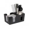 Organizador para Bar Plstico Preto 24X15X11cm