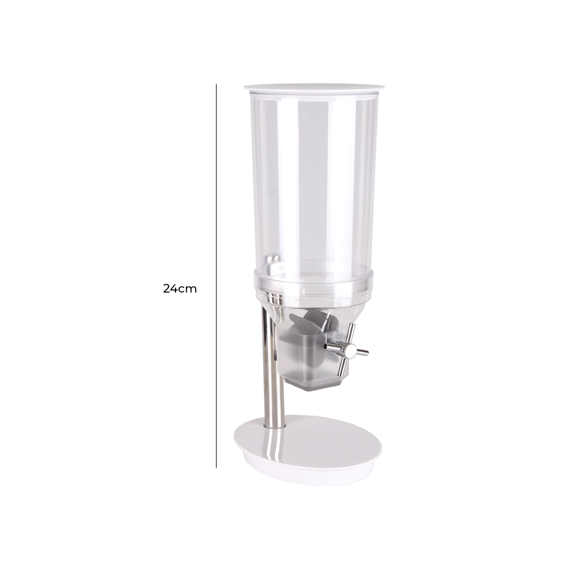 Dispensador Cereais Branco 4500ml 24X17.5cm