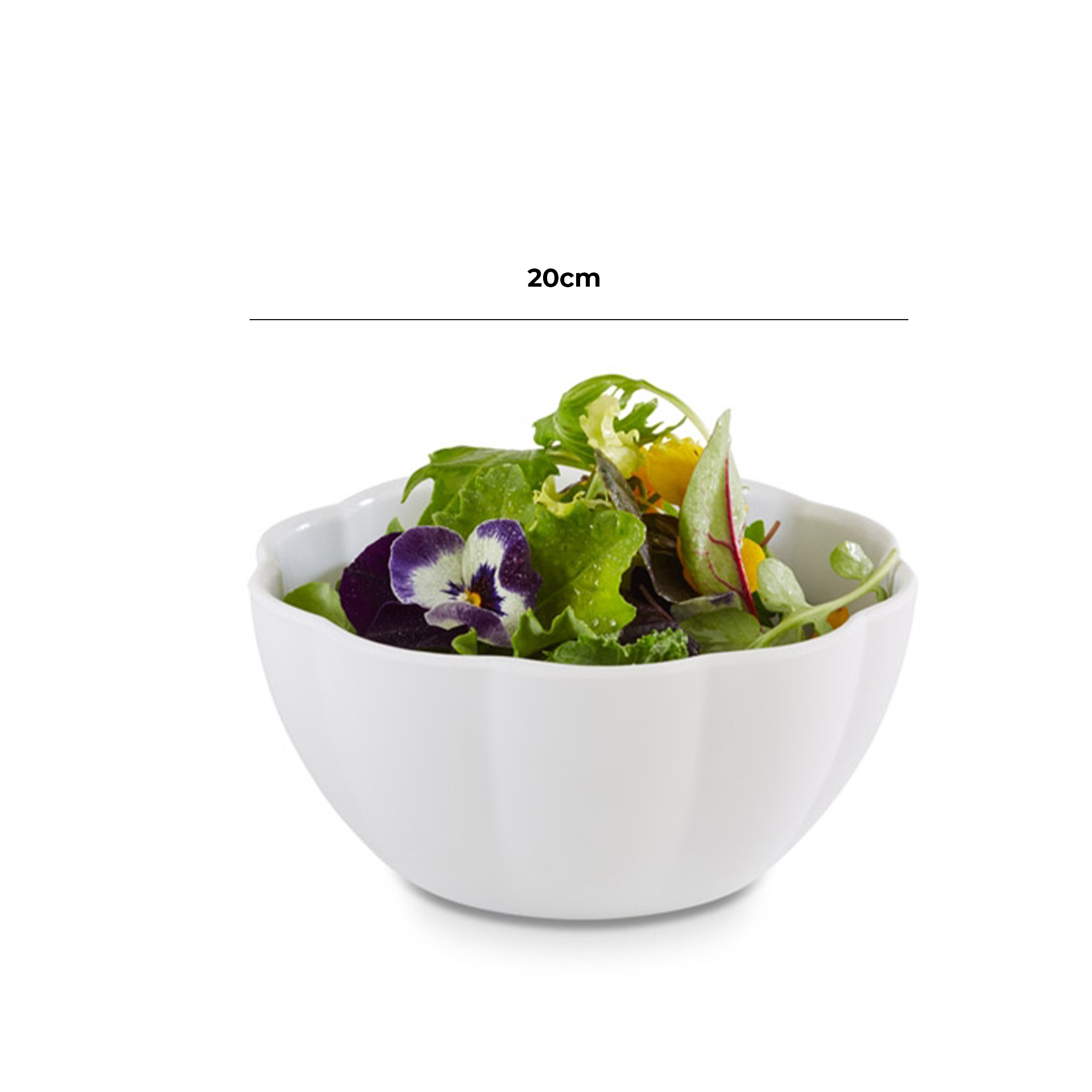 Taça Melamina Lotus Branca 20cm