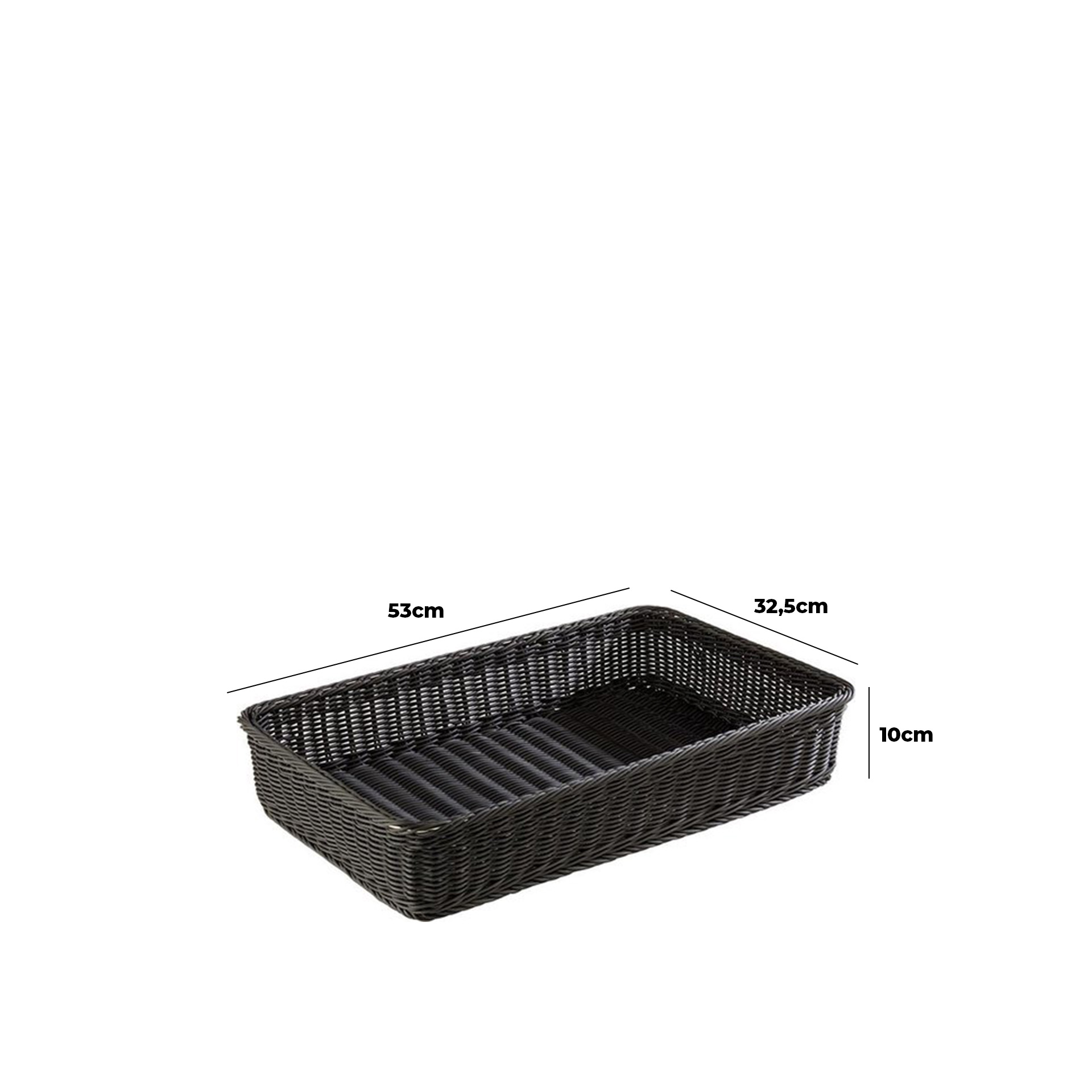 Cesto Profi Line Gn 1/1 Preto 53X32.5X10cm