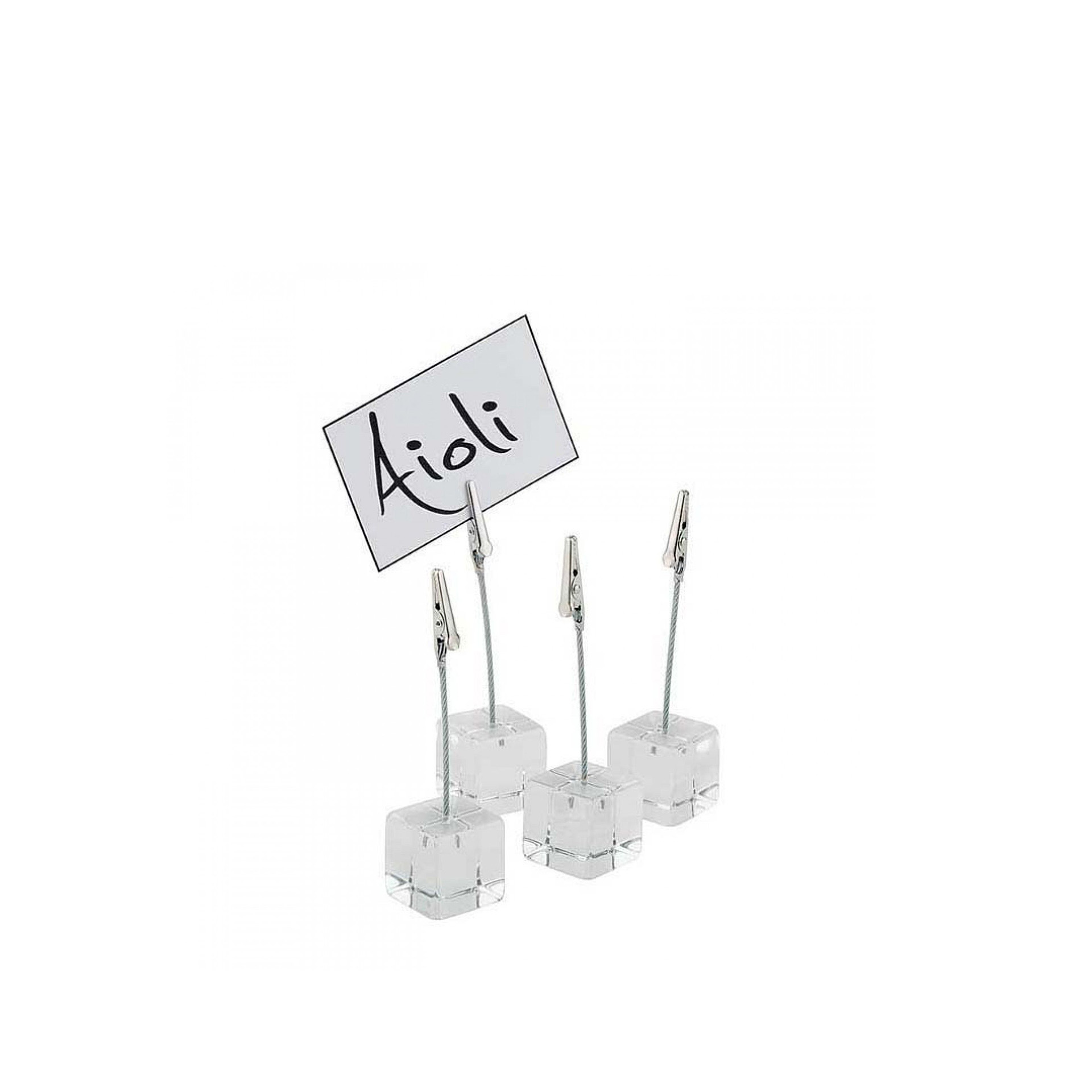 Suporte Mesa Plástico com Cartão Pack 4