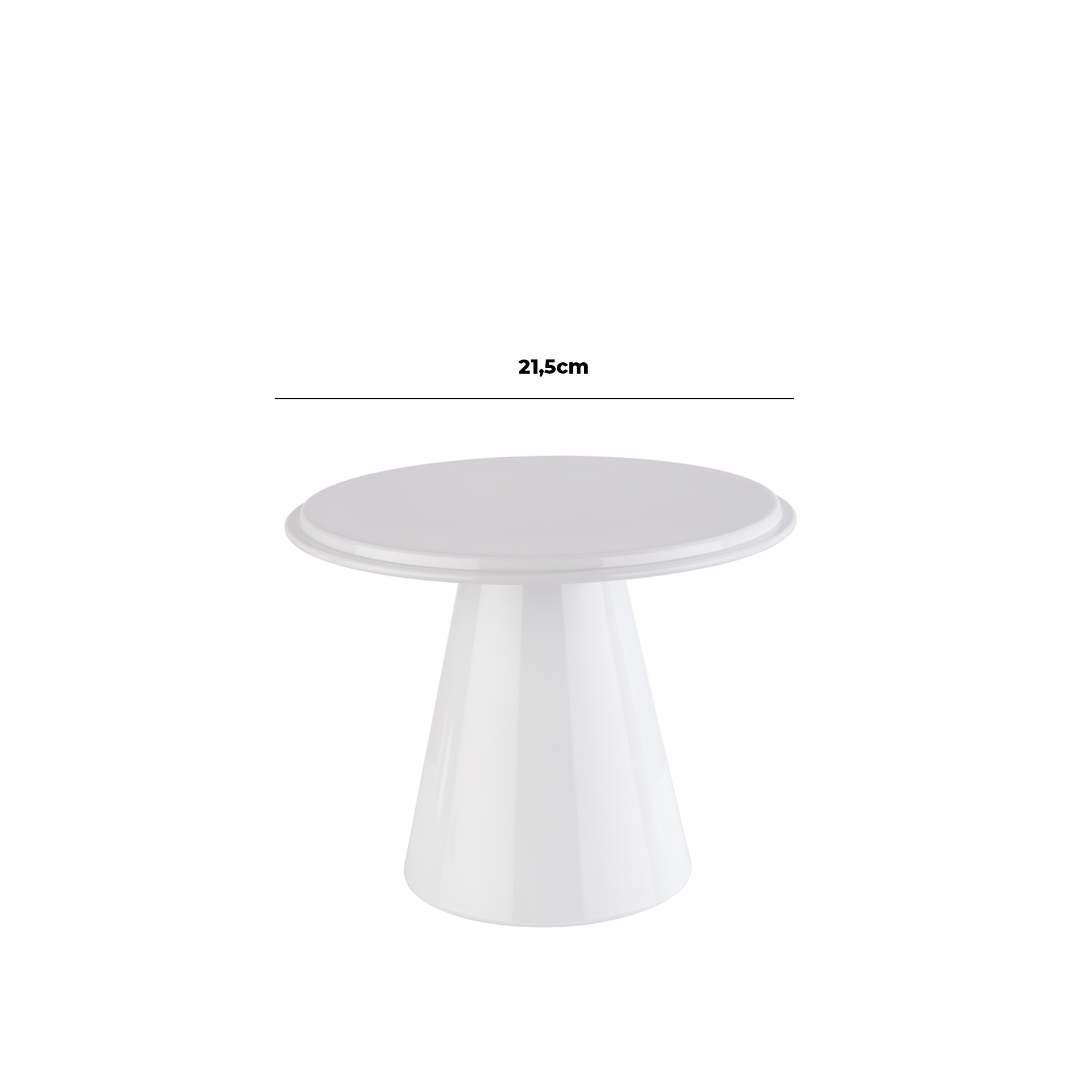 Suporte Bolo Melamina Classic Branco 21.5cm