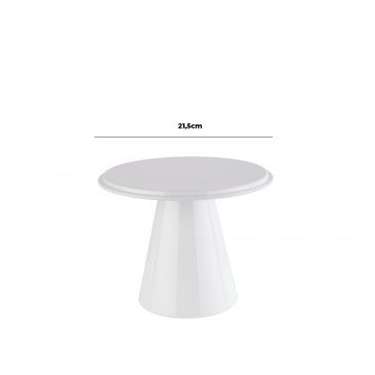 Suporte Bolo Melamina Classic Branco 21.5cm Suporte Bolo Melamina Classic Branco 21.5cm