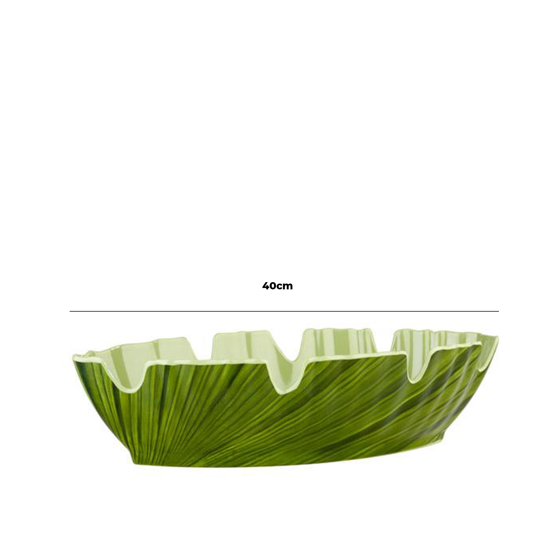 Tigela Melamina Folha Verde 40X18.5cm