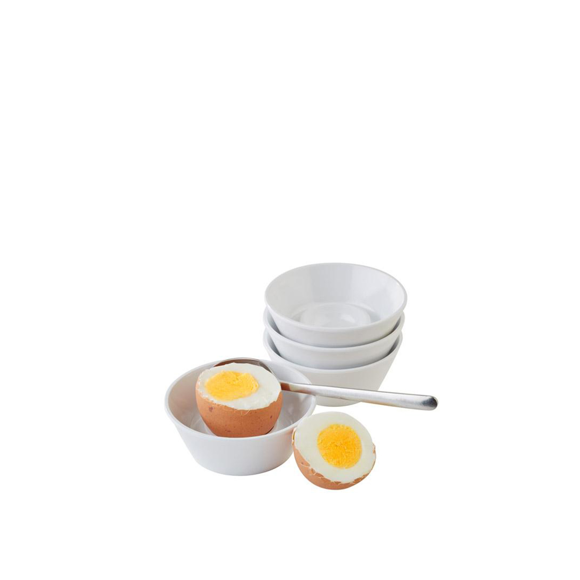 Suporte para Ovo Melamina Branco 8X3cm Pack 4