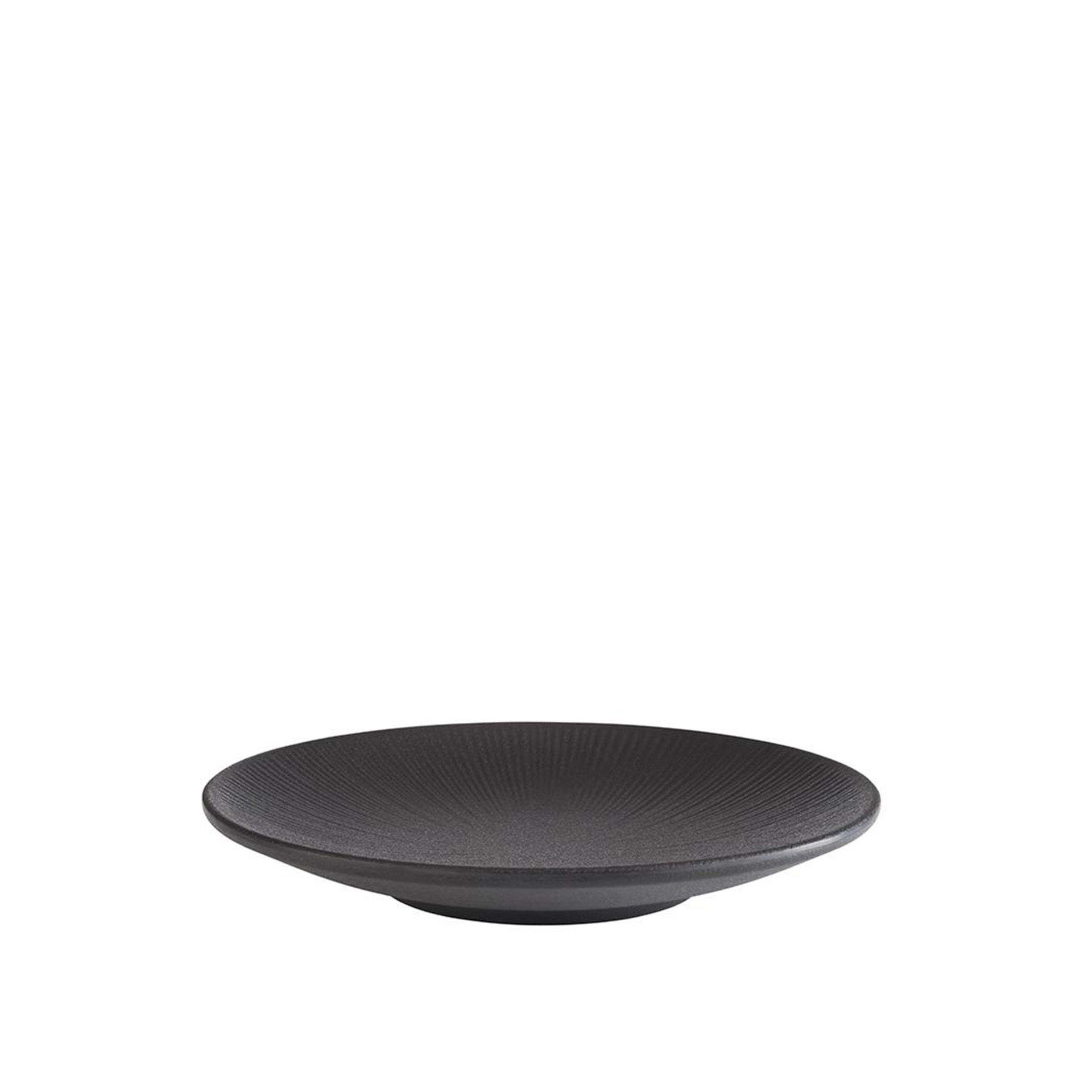 Prato Melamina Nero Redondo Preto 21X3cm