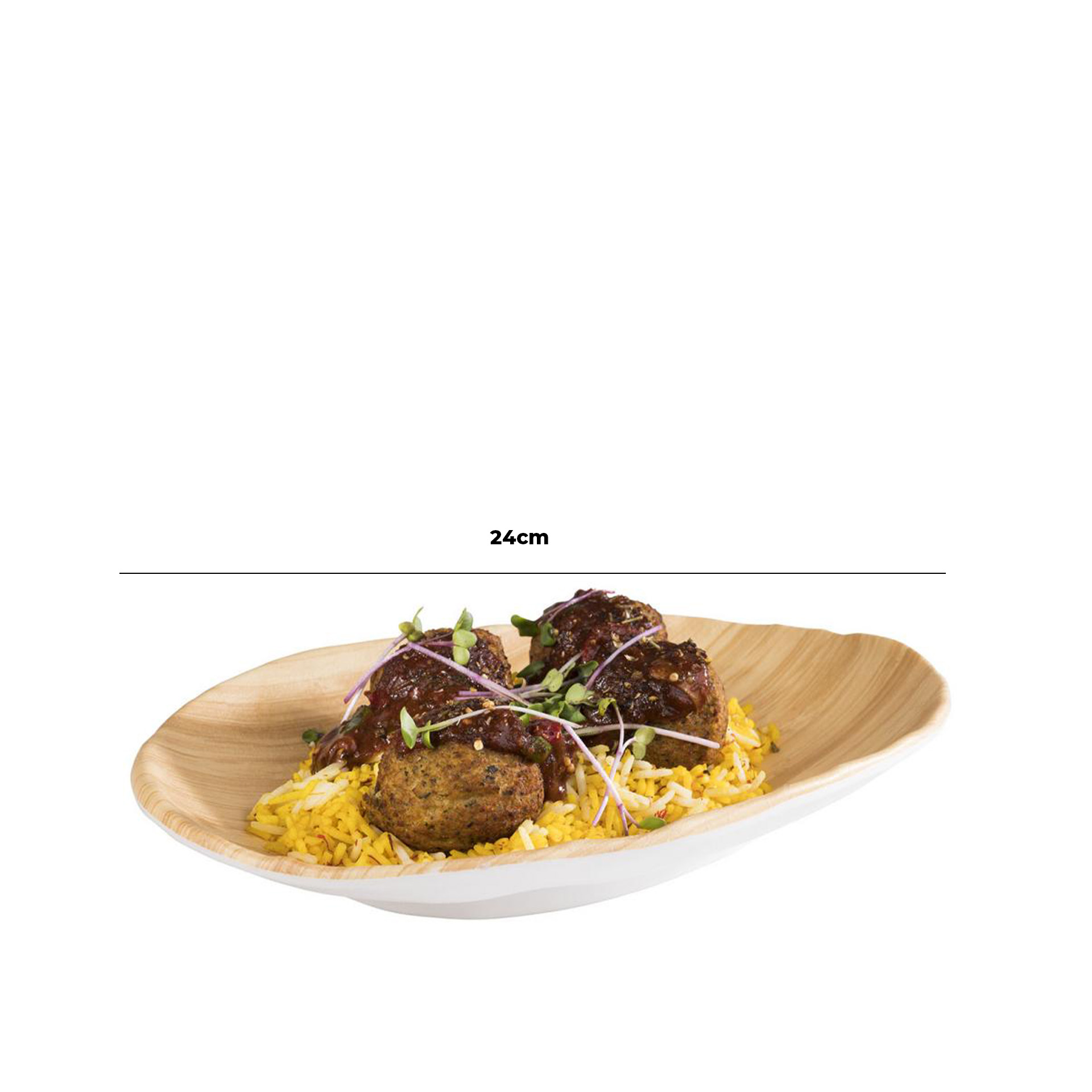 Prato Melamina Bamboo 24X17X3.5cm